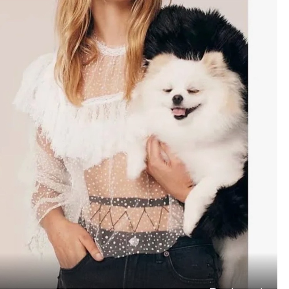 Free People 🦋 Chloe Mesh Top - Picture 3 of 5